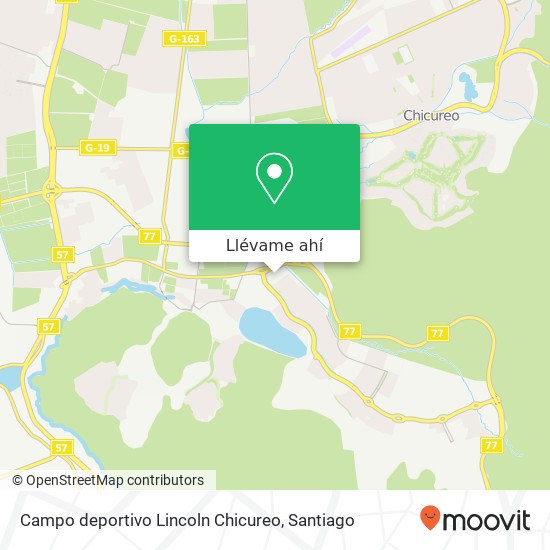 Mapa de Campo deportivo Lincoln Chicureo
