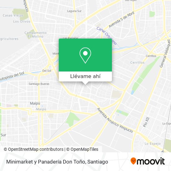 Mapa de Minimarket y Panadería Don Toño