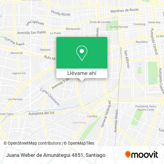 Mapa de Juana Weber de Amunátegui 4851