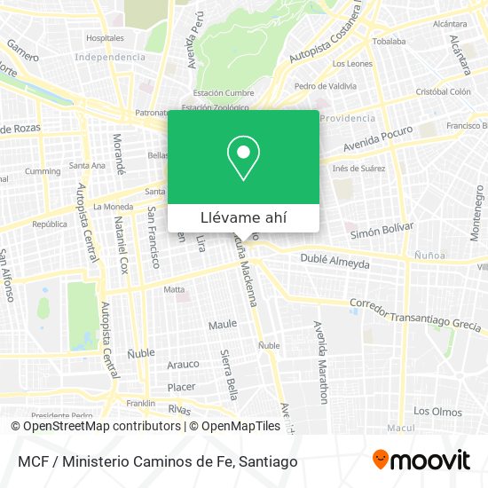 Mapa de MCF / Ministerio Caminos de Fe