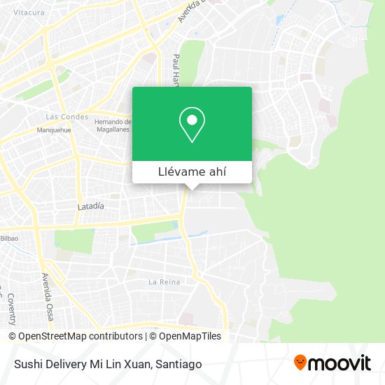 Mapa de Sushi Delivery Mi Lin Xuan