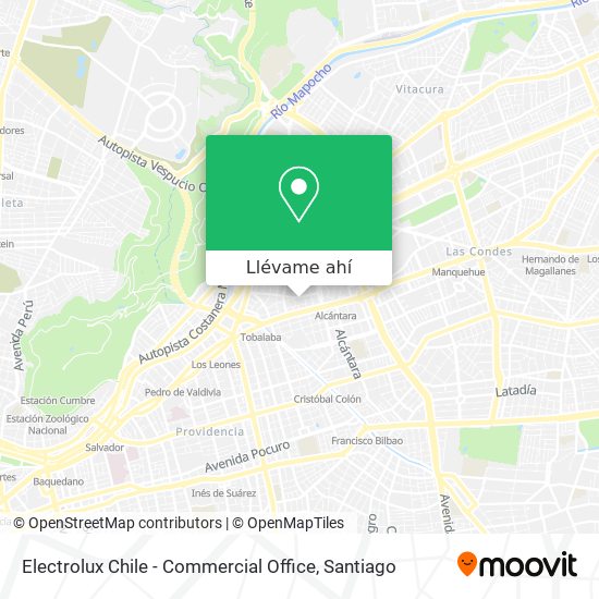 Mapa de Electrolux Chile - Commercial Office