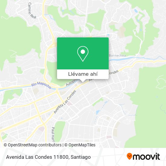 Mapa de Avenida Las Condes 11800