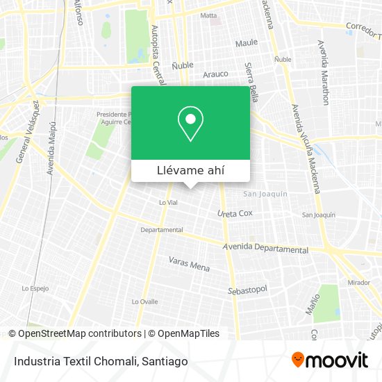 Mapa de Industria Textil Chomali