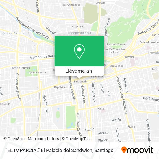 Mapa de "EL IMPARCIAL" El Palacio del Sandwich