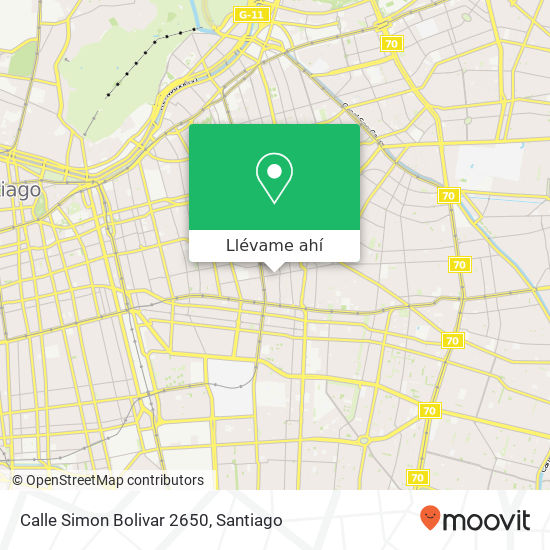 Mapa de Calle Simon Bolivar 2650