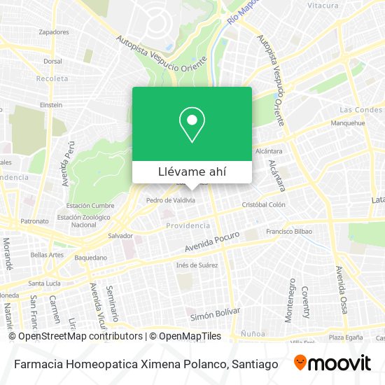 Mapa de Farmacia Homeopatica Ximena Polanco