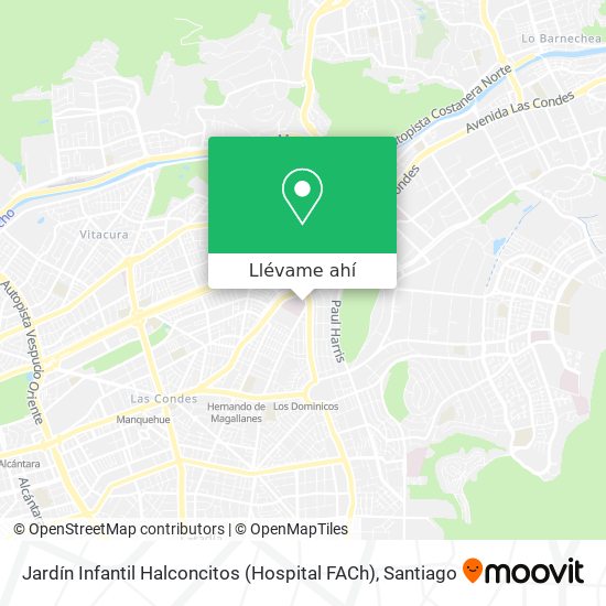 Mapa de Jardín Infantil Halconcitos (Hospital FACh)