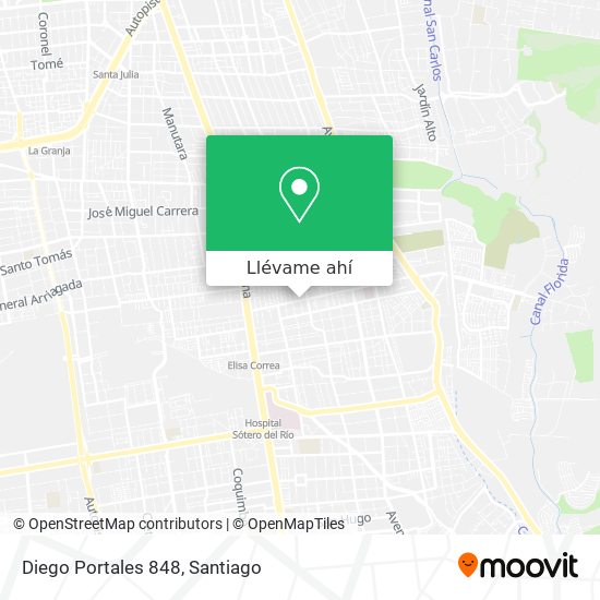 Mapa de Diego Portales 848
