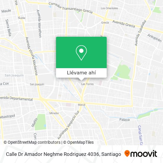 Mapa de Calle Dr Amador Neghme Rodriguez 4036