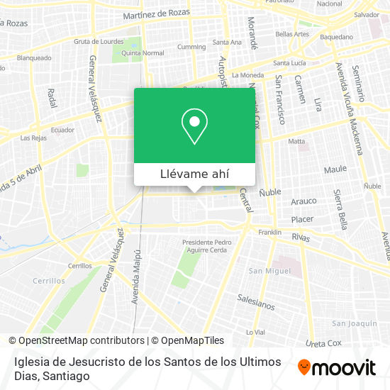 Mapa de Iglesia de Jesucristo de los Santos de los Ultimos Dias