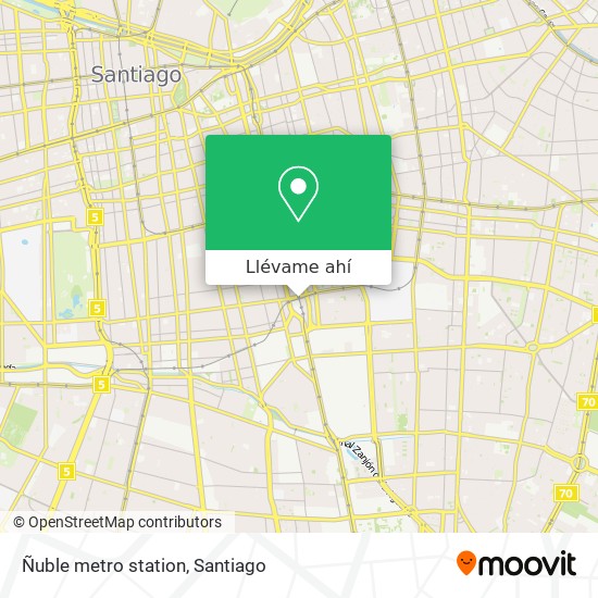 Mapa de Ñuble metro station