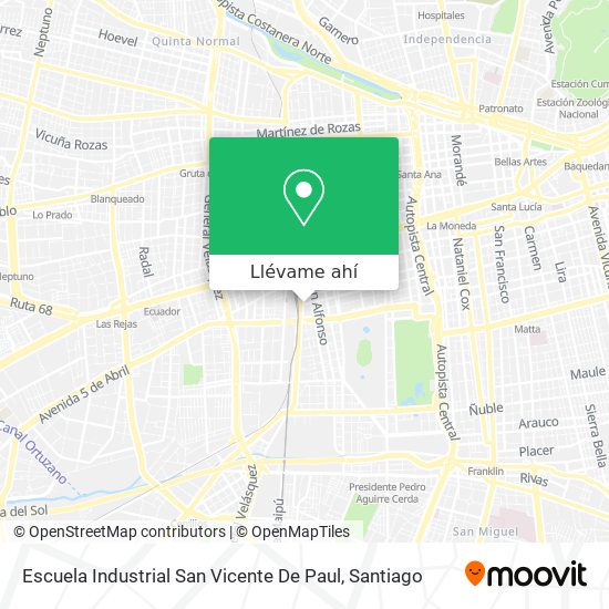 Mapa de Escuela Industrial San Vicente De Paul