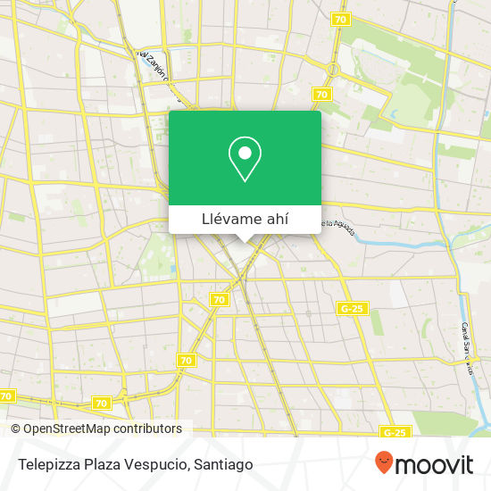 Mapa de Telepizza Plaza Vespucio