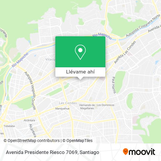 Mapa de Avenida Presidente Riesco 7069