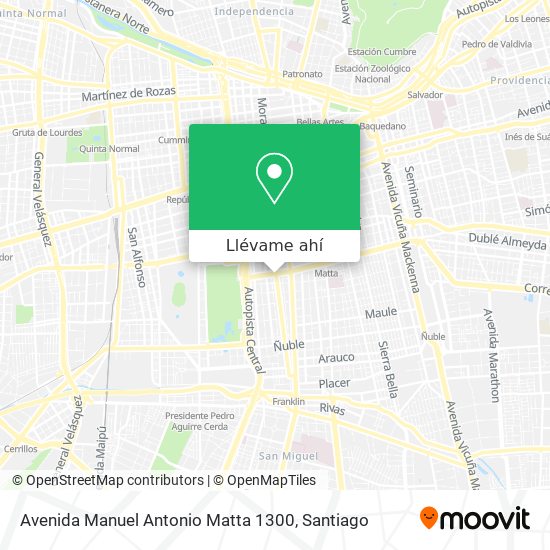 Mapa de Avenida Manuel Antonio Matta 1300