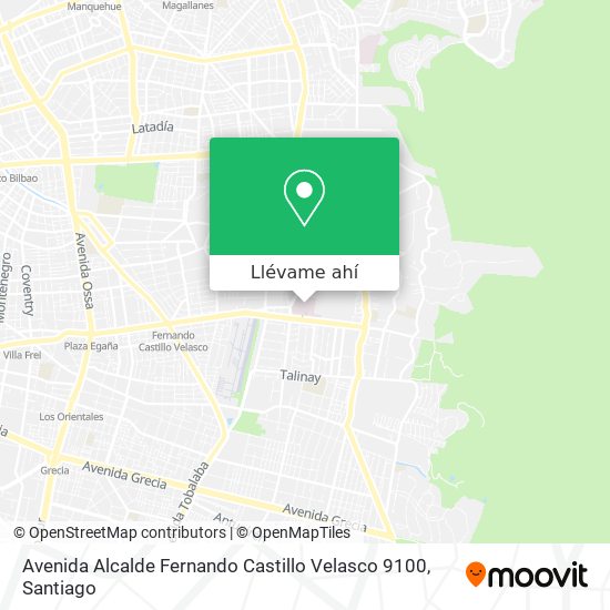 Mapa de Avenida Alcalde Fernando Castillo Velasco 9100