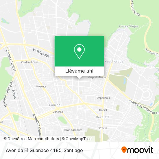 Mapa de Avenida El Guanaco 4185