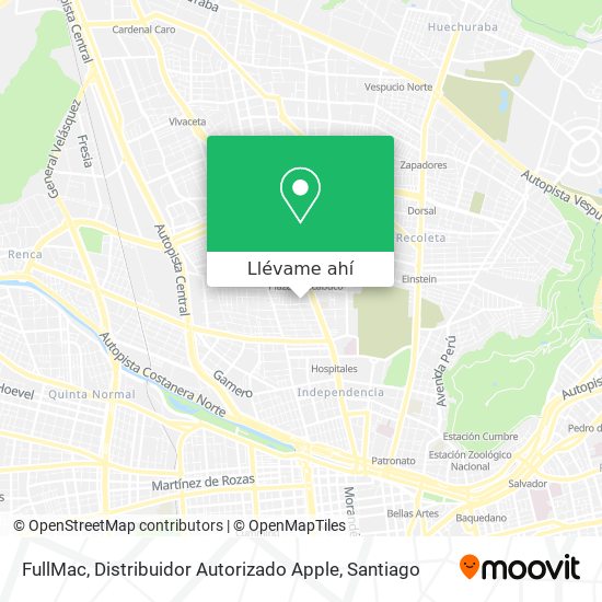 Mapa de FullMac, Distribuidor Autorizado Apple