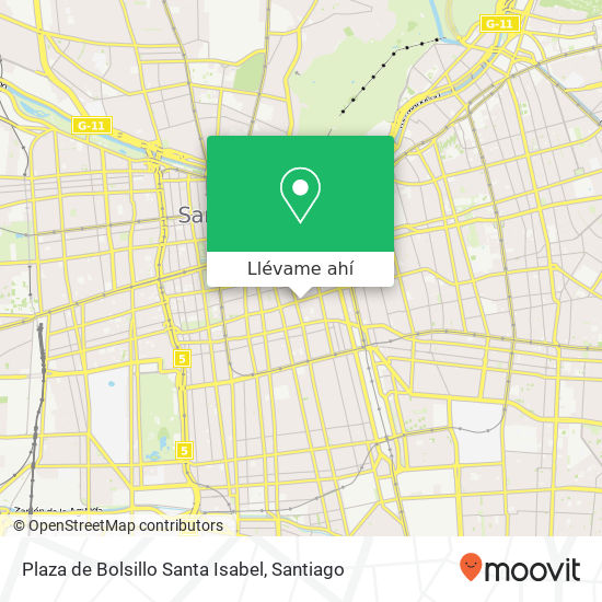 Mapa de Plaza de Bolsillo Santa Isabel