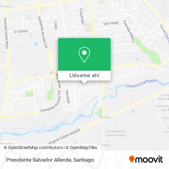 Mapa de Presidente Salvador Allende