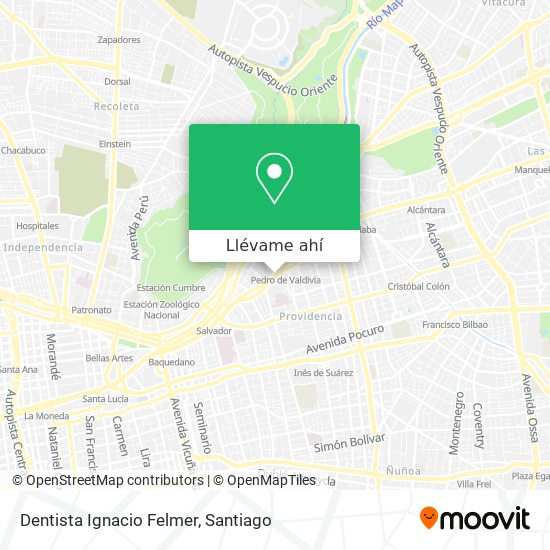 Mapa de Dentista Ignacio Felmer