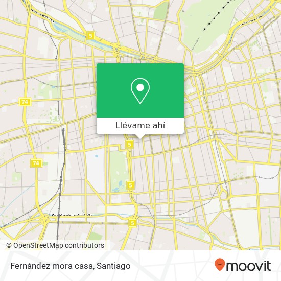 Mapa de Fernández mora casa