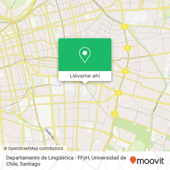 Mapa de Departamento de Lingüística - FFyH, Universidad de Chile