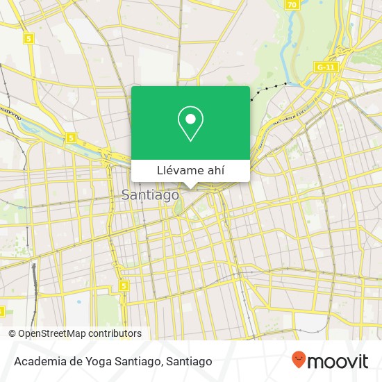 Mapa de Academia de Yoga Santiago