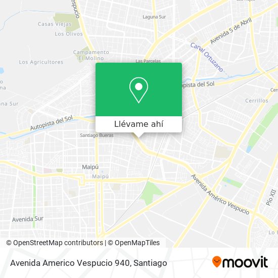 Mapa de Avenida Americo Vespucio 940