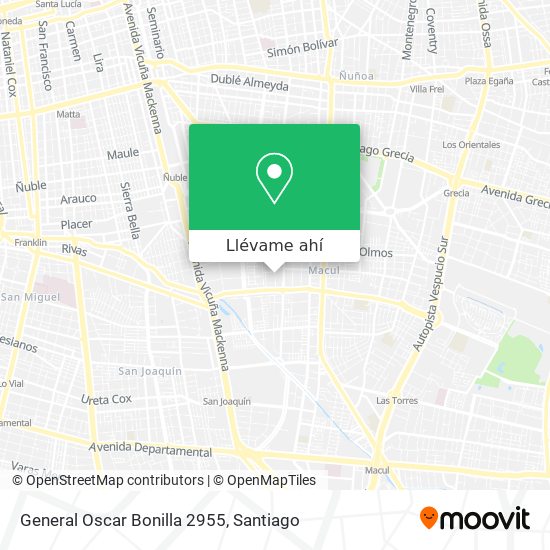 Mapa de General Oscar Bonilla 2955