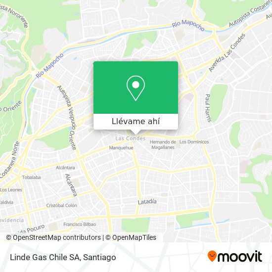Mapa de Linde Gas Chile SA