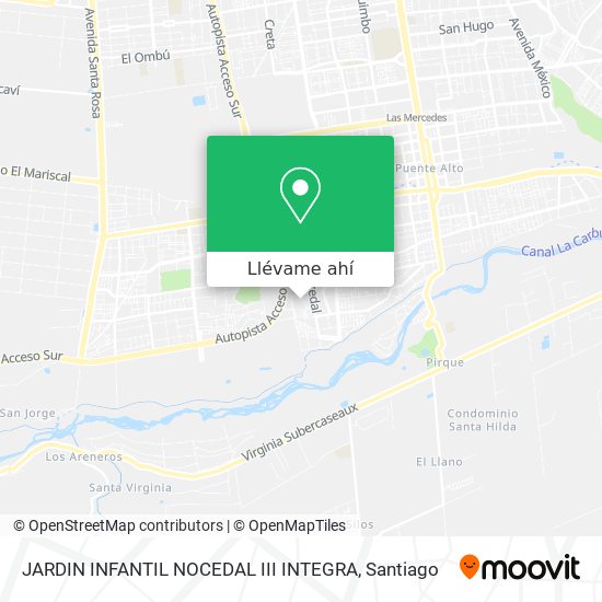 Mapa de JARDIN INFANTIL NOCEDAL III INTEGRA