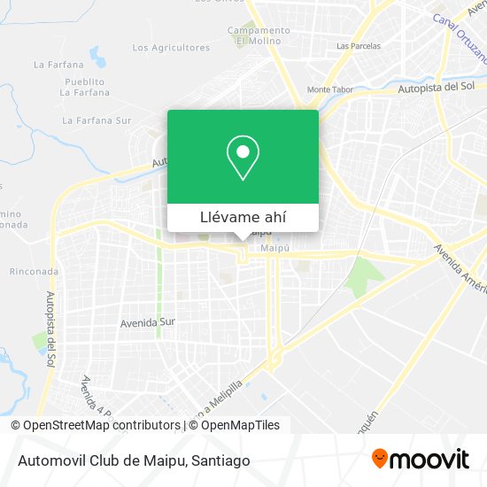 Mapa de Automovil Club de Maipu