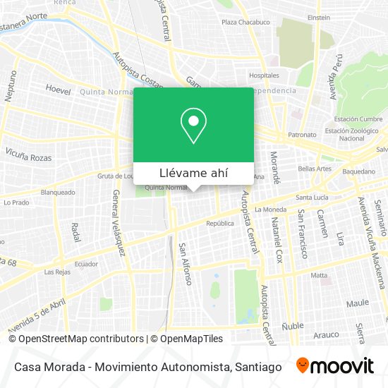 Mapa de Casa Morada - Movimiento Autonomista