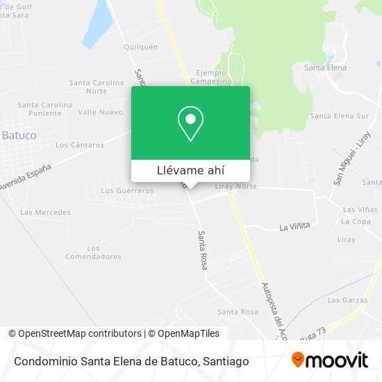 Mapa de Condominio Santa Elena de Batuco