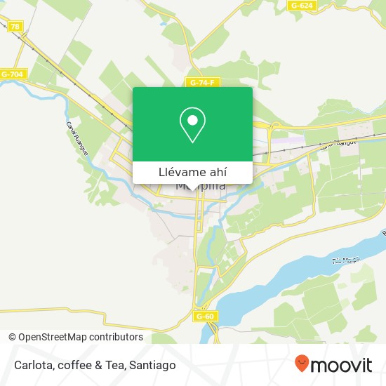 Mapa de Carlota, coffee & Tea, Calle Valdés 692 9580000 Melipilla, Melipilla, Región Metropolitana de Santiago