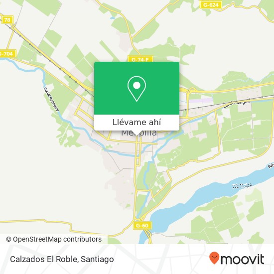 Mapa de Calzados El Roble, Avenida Ortúzar 9580000 Melipilla, Melipilla, Región Metropolitana de Santiago