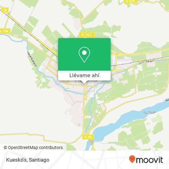 Mapa de Kueskó's, Avenida Ortúzar 646 9580000 Melipilla, Melipilla, Región Metropolitana de Santiago