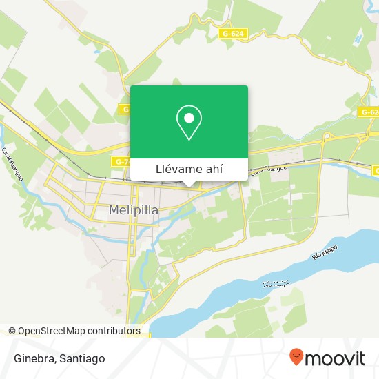 Mapa de Ginebra, Avenida Vicuña Mackenna 9580000 Melipilla, Melipilla, Región Metropolitana de Santiago