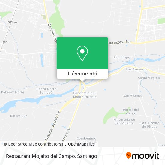 Mapa de Restaurant Mojaito del Campo