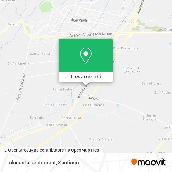 Mapa de Talacanta Restaurant