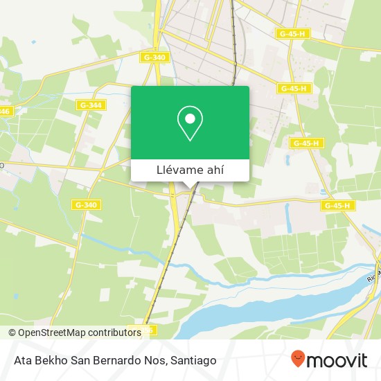 Mapa de Ata Bekho San Bernardo Nos, 8050000 San Bernardo, San Bernardo, Región Metropolitana de Santiago