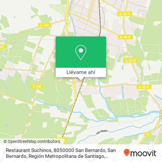 Mapa de Restaurant Suchinos, 8050000 San Bernardo, San Bernardo, Región Metropolitana de Santiago