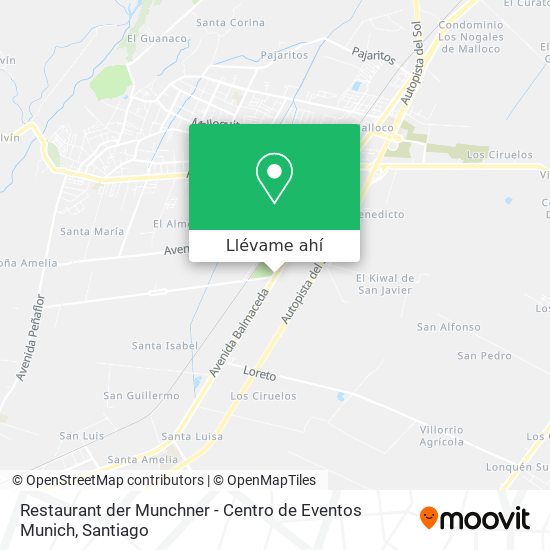 Mapa de Restaurant der Munchner - Centro de Eventos Munich