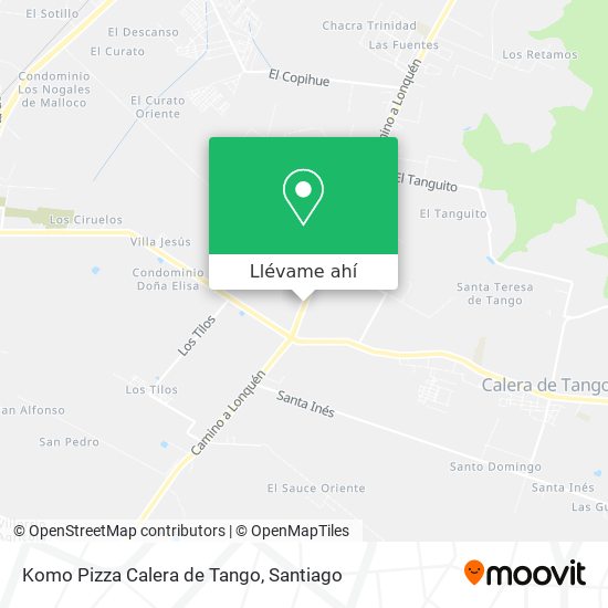 Mapa de Komo Pizza Calera de Tango