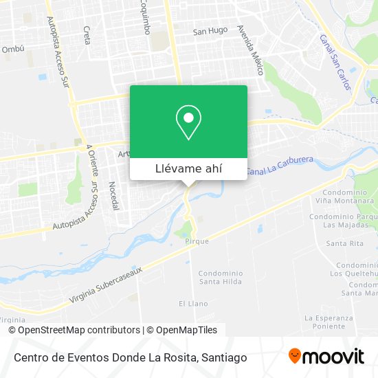 Mapa de Centro de Eventos Donde La Rosita