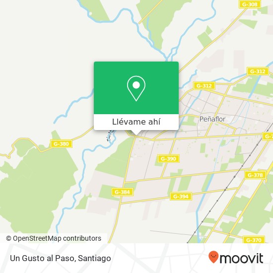 Mapa de Un Gusto al Paso, Avenida Vicuña Mackenna 9750000 Peñaflor, Peñaflor, Región Metropolitana de Santiago