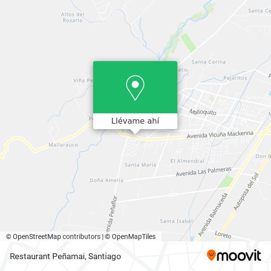 Mapa de Restaurant Peñamai