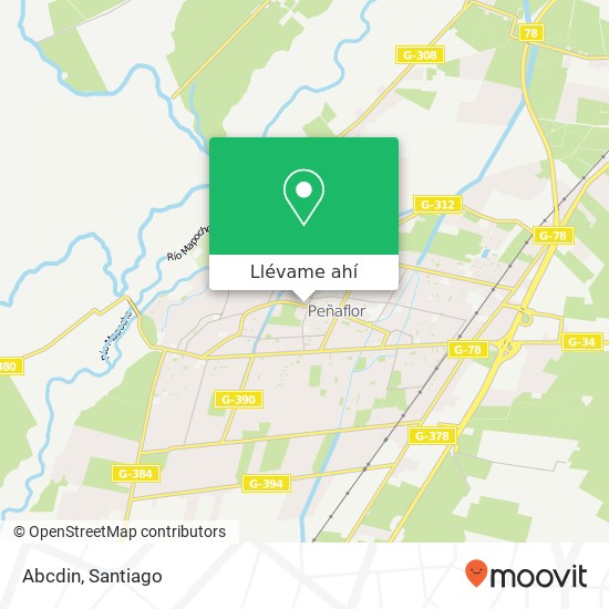 Mapa de Abcdin, Avenida 21 de Mayo 9750000 Peñaflor, Peñaflor, Región Metropolitana de Santiago